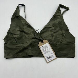Prana Layna Brami Sage Camo Bra Bralette Size Medium NWT